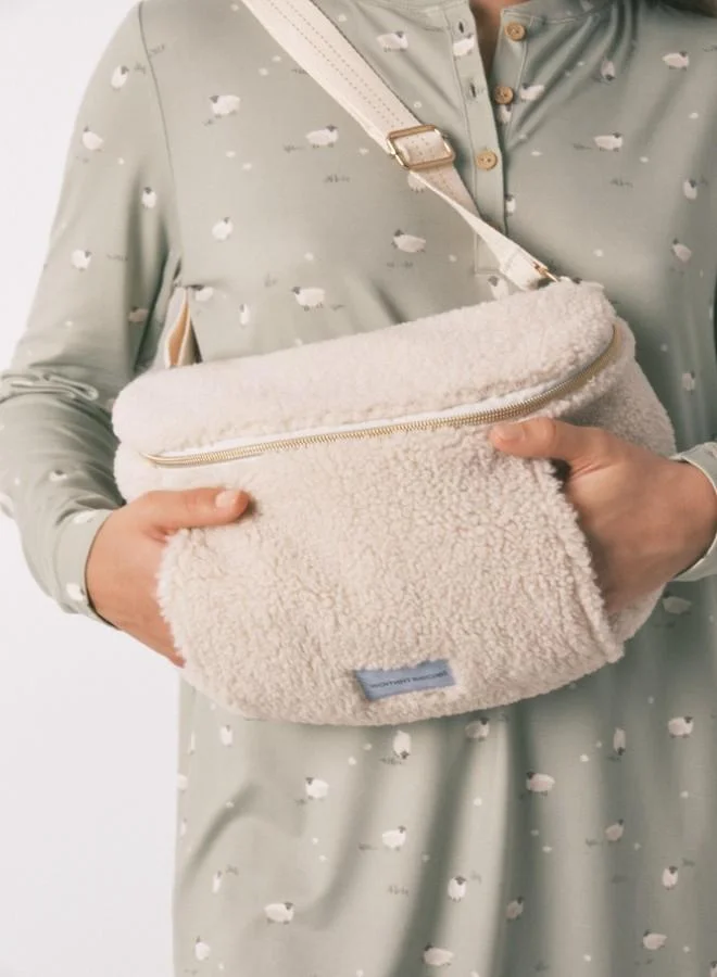 Women'secret Beige Faux shearling bag for Women | Best Price UAE